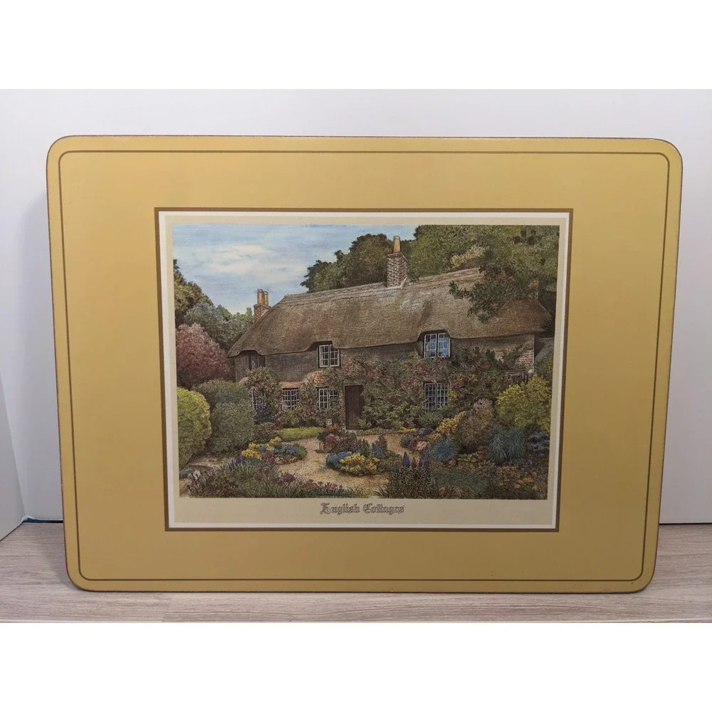 Pimpernel English Cottages Placemats Set‎ of 6 Cork Backed Made in England